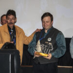 Bernd Wittneben and Jörg Rochlitzer accept the Professional Feature Gold Eddy for Reveille