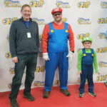 Eric met Mario and Luigi!